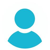 TBD photo place holder blue scale avatar of the bust of a person represented by a blue circle in the center and the upper body below it