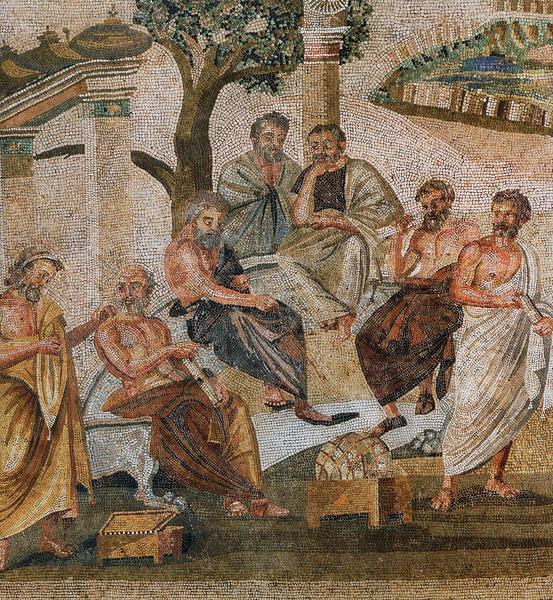 Plato teaching with other philosophers 