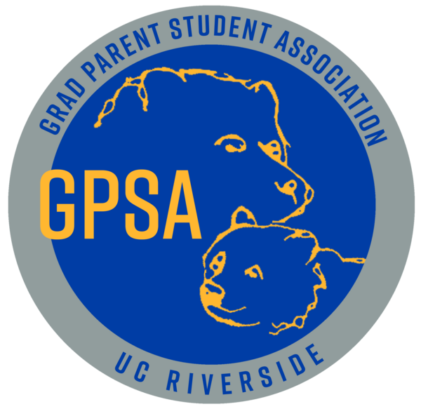 UCR Grad Parents Mini-GSA logo showing a bear and her cub