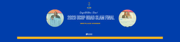 Elissa Monteiro at the UCOP Grad Slam Final