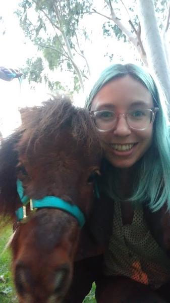 Iris and a mini pony 