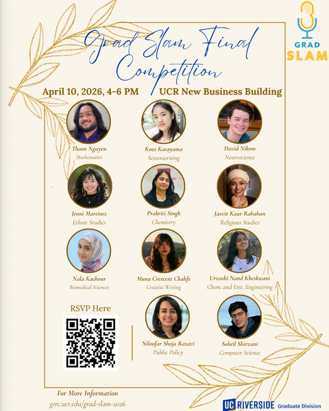 Pictures, names, and programs of finalists for 2026 Grad Slam