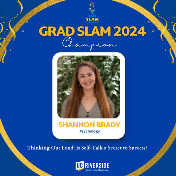 Announcement of this year's 2024 Grad Slam Winner Shannon Brady 