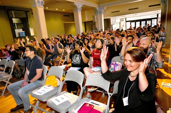 View of Grad Slam audience