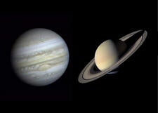 Jupiter and Saturn juxtaposed