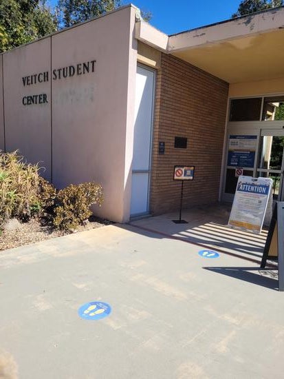 The Entrance to the UCR Student Health Center (Veitch Student Center)