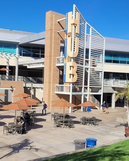 A view of the UCR Highlander Union Building